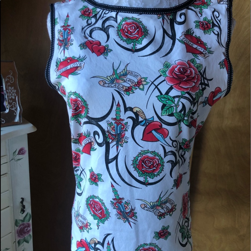 ESCADA, Absolutely Fabulous Edgy Top! A must-have for Black Leggings & heels!